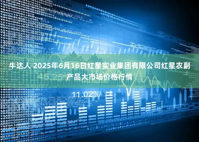 牛达人 2025年6月16日红星实业集团有限公司红星农副产品大市场价格行情